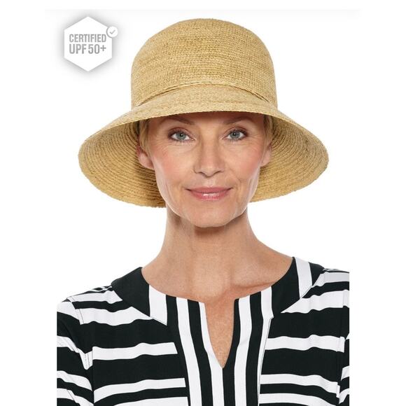 Coolibar UPF 50+ Carolina Summer Cloche Sun Hat — Natural — One Size main image 4